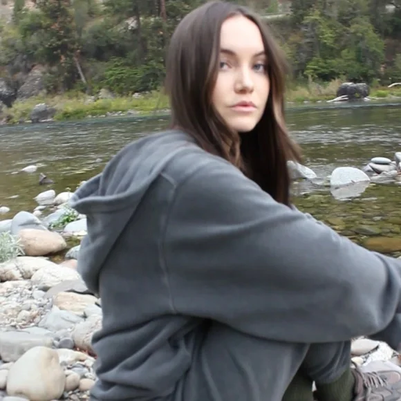 Joah Brown Oversized Jogger (XS/SM) and zip hoodie (OS)-Washed Black - Picture 2 of 13